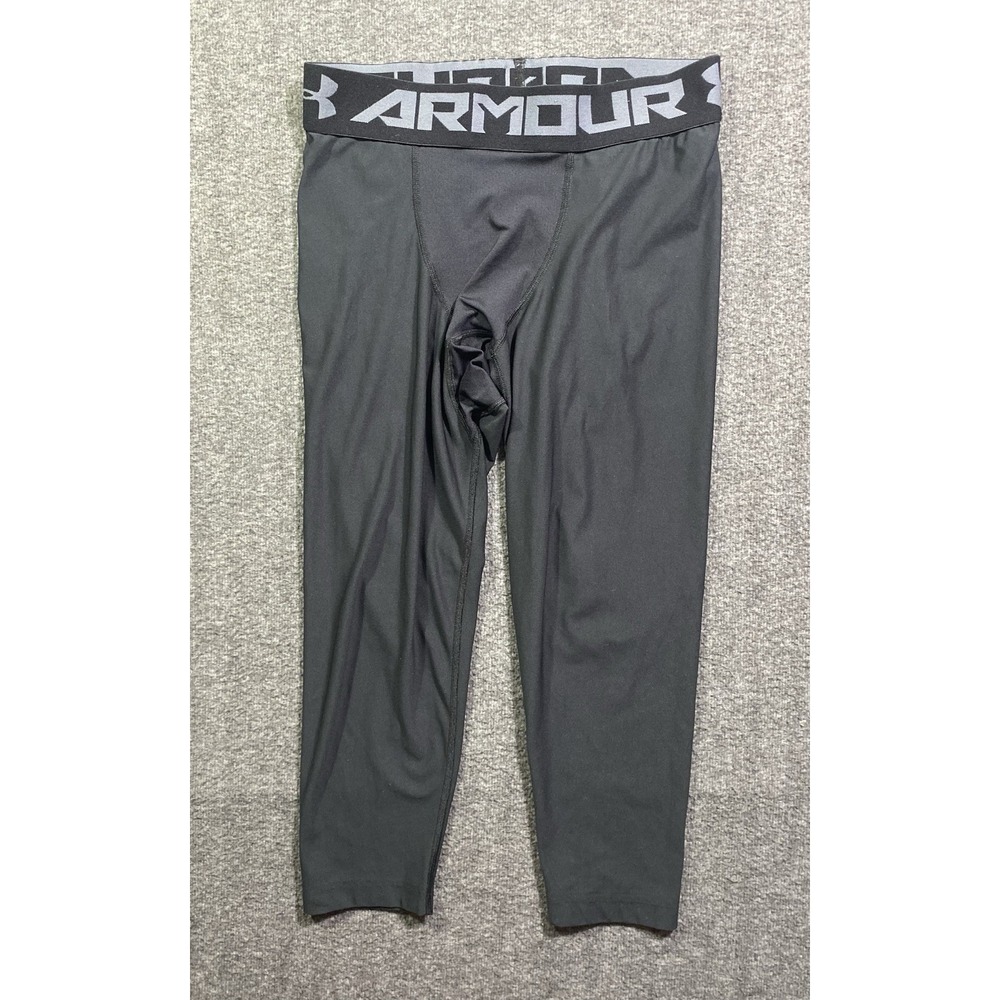 Under Armour Men's Black HeatGear Under Armour Leggings Size 25 In Waist
